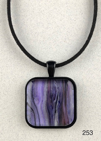 Original Acrylic and Glass Pendant - Handcrafted and One-of-a-Kind (#253)