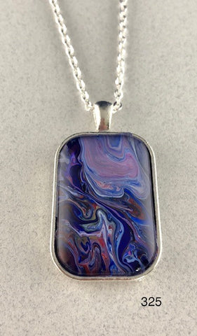 Original Acrylic and Glass Pendant - Handcrafted and One-of-a-Kind (#325)