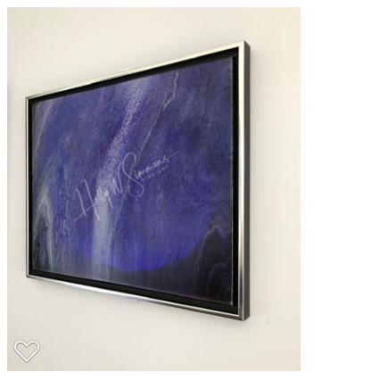 Original Artwork - "Purple Rain" 16in x 20in x 5/8in Framed Mixed Media on Canvas