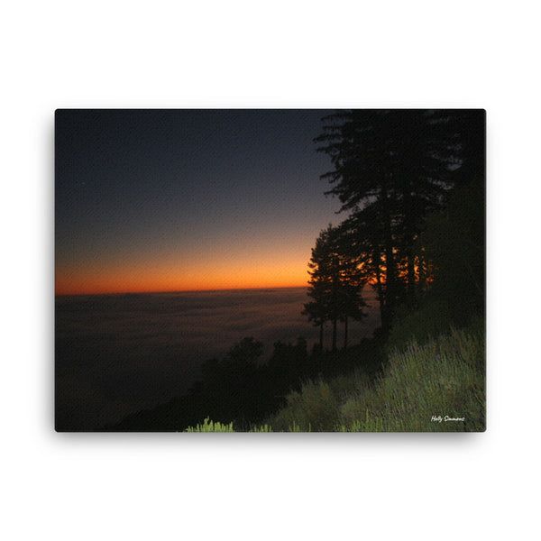 Sunset Above the Fog, Big Sur, CA - Original Photo on Canvas by Holly Simmons