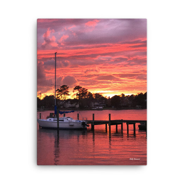 Virginia Sunset - Original Photo on Canvas by Holly Simmons