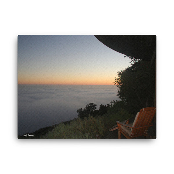 A Seat Above the Fog in Big Sur - Original Photo on Canvas by Holly Simmons