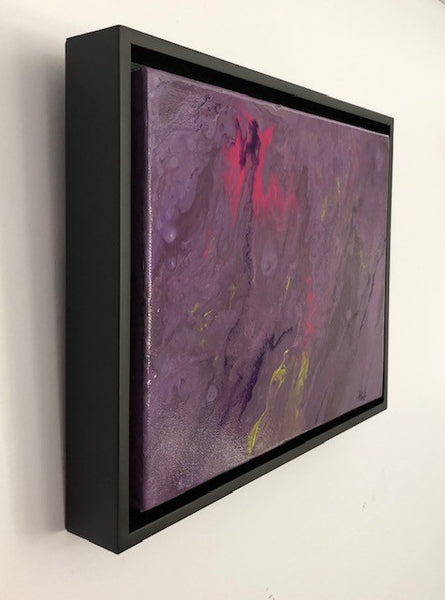 Original Artwork - "Purple Zen" 11in x 14in x 1.5in Framed Mixed Media on Canvas